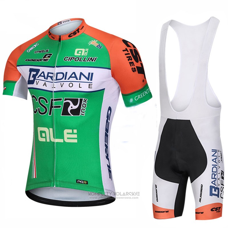 2018 Odziez Rowerowa Bardiani Csf Zielony Krotkie Rekawy Rowerowe Szelkach